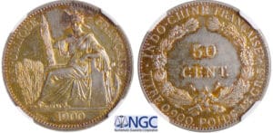Indochine - 50 centimes 1900 - torche Indochine - 50 centimes 1900 - torche