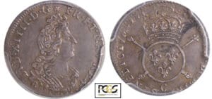 Louis XIV (1643-1715) - 1/12 d'écu aux insignes - 1703 C (Caen)