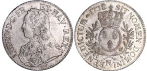 Louis XV (1715-1774) - Ecu aux branches d’olivier - 1732 N (Montpellier) 32/31