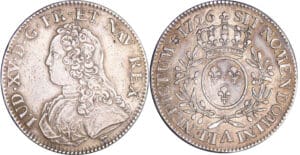 Louis XV (1715-1774) - Ecu aux branches d’olivier - 1726 A (Paris) 1er sem