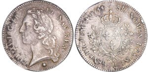 Louis XV (1715-1774) - Ecu au bandeau - 1744 Q (Perpignan)