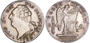 Constitution (1791-1792) - Ecu de 6 livres type FRANCOIS 1792 A (Paris) 2ème sem Constitution (1791-1792) - Ecu de 6 livres type FRANCOIS 1792 A (Paris) 2ème sem