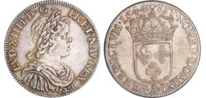 Louis XIV (1643-1715) - ½ d'écu à la mèche courte - 1644 A (Paris) .rose.