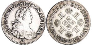 Louis XV (1715-1774) - ¼ d'écu aux huit L - 1725 B (Rouen)