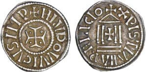 Louis 1er le Pieux (814-840) - Denier au temple Louis 1er le Pieux (814-840) - Denier au temple