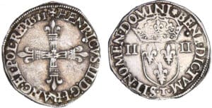 Henri III (1574-1589) - Quart d'écu - 1581 T (Nantes)