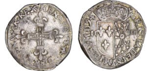 Henri IV (1589-1610) - Quart d'écu de Navarre - 1594 (Saint-Palais )