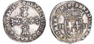 Henri IV (1589-1610) - Quart d'écu à la croix feuillue - 1604 I (Limoges)