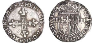 Henri IV (1589-1610) - Quart d'écu de Navarre - 1606 (Saint-Palais )