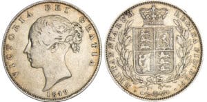 Grande-Bretagne - Victoria (1837-1901) - Halfcrown 1849 Grande-Bretagne - Victoria (1837-1901) - Halfcrown 1849
