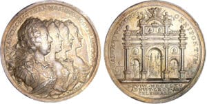 Autriche - Franz I (1745-1765) - Médaille Commémoration de l'arrivée du couple à Innsbruck 1765 Autriche - Franz I (1745-1765) - Médaille Commémoration de l'arrivée du couple à Innsbruck 1765