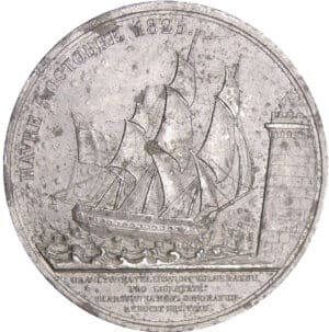 France - Uniface en étain - Port du Havre 1825 France - Uniface en étain - Port du Havre 1825