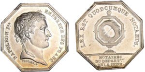 Napoléon 1er (1804-1815) - Jeton de notaire département de la Seine Napoléon 1er (1804-1815) - Jeton de notaire département de la Seine
