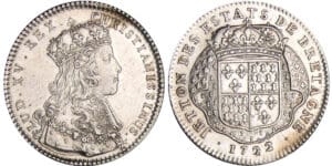 Jeton - Louis XV (1715-1774) - Etats de Bretagne 1722 Jeton - Louis XV (1715-1774) - Etats de Bretagne 1722