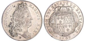 Jeton - Louis XIV (1643-1715) - Réunion des Etats de Bretagne à Saint-Brieuc 1709 Jeton - Louis XIV (1643-1715) - Réunion des Etats de Bretagne à Saint-Brieuc 1709
