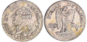 Constitution (1791-1792) - 30 sols type FRANCOIS 1792 I (Limoges) Constitution (1791-1792) - 30 sols type FRANCOIS 1792 I (Limoges)