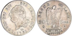 Constitution (1791-1792) - 30 sols type FRANCOIS 1791 A (Paris) Constitution (1791-1792) - 30 sols type FRANCOIS 1791 A (Paris)