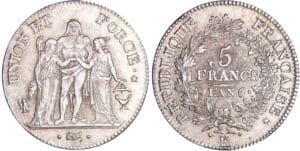 Consulat (1799-1804) - 5 francs Hercule union et force An 6 K (Bordeaux) Consulat (1799-1804) - 5 francs Hercule union et force An 6 K (Bordeaux)