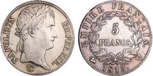 Napoléon 1er (1804-1814) - 5 francs revers empire 1813 Q (Perpignan)