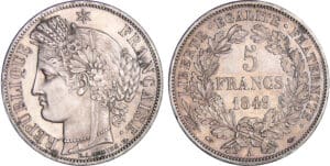Deuxième république (1848-1852) - 5 francs Cérès 1849 A (Paris)