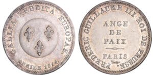 Louis XVIII (1815-1824) - Visite de l'empereur Autrichien Frédéric Guillaume III - Module de la 2 francs 1814