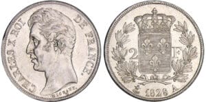 Charles X (1824-1830) - 2 francs 1828 A (Paris)