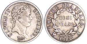 Napoléon 1er (1804-1814) - 1/2 franc revers empire 1813 A (Paris) Napoléon 1er (1804-1814) - 1/2 franc revers empire 1813 A (Paris)