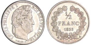 Louis-Philippe Ier (1830-1848) - 1/2 franc 1833 A (Paris) Louis-Philippe Ier (1830-1848) - 1/2 franc 1833 A (Paris)