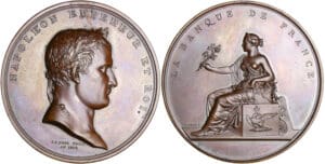 Napoléon 1er (1804-1814) - Médaille - La Banque de France 1809 Napoléon 1er (1804-1814) - Médaille - La Banque de France 1809