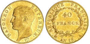 Napoléon 1er (1804-1814) - 40 francs An 13 A (Paris) Napoléon 1er (1804-1814) - 40 francs An 13 A (Paris)