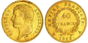Napoléon 1er (1804-1814) - 40 francs revers empire 1812 A (Paris) Napoléon 1er (1804-1814) - 40 francs revers empire 1812 A (Paris)