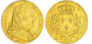 Louis XVIII (1815-1824) - 20 francs buste habillé 1815 K (Bordeaux)