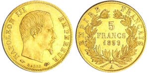 Napoléon III (1852-1870) - 5 francs grand module 1859 A (Paris)