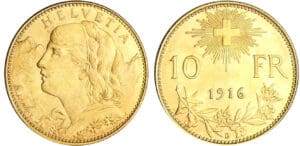 Suisse - 10 francs 1916