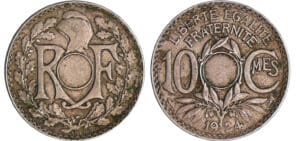 Troisième République (1871-1940) - 10 centimes Lindauer 1924 non percée Troisième République (1871-1940) - 10 centimes Lindauer 1924 non percée