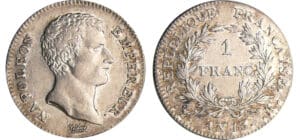 Napoléon 1er (1804-1814) - 1 franc An 13 K (Bordeaux) Napoléon 1er (1804-1814) - 1 franc An 13 K (Bordeaux)
