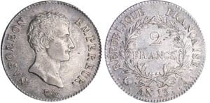 Napoléon 1er (1804-1814) - 2 francs Napoléon empereur An 13 A (Paris) Napoléon 1er (1804-1814) - 2 francs Napoléon empereur An 13 A (Paris)