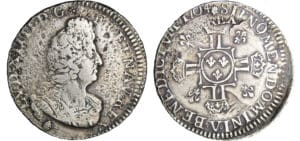 Louis XIV (1643-1715) - ½ écu aux 8 L, 2ème type - 1704 V (Toyes)