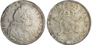 Louis XIV (1643-1715) - ½ écu aux insignes - 1702 V (Troyes)