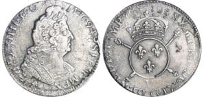 Louis XIV (1643-1715) - ½ écu aux insignes - ???? V (Troyes)