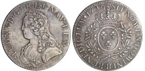 Louis XV (1715-1774) - Ecu aux branches d’olivier - 1726 B (Rouen)