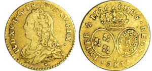 Louis XV (1715-1774) - ½ louis d’or aux lunettes - 1726 G (Poitiers)