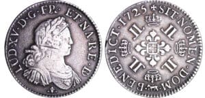 Louis XV (1715-1774) - ½ écu aux huit L du Béarn - 1725 (Pau)