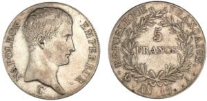 5 francs Napoléon Empereur An 13 A (Paris) 5 francs Napoléon Empereur An 13 A (Paris)