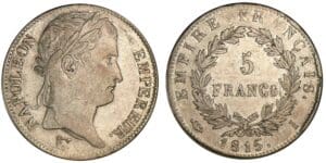 5 francs Napoléon 100 jours 1815 I (Limoges) 5 francs Napoléon 100 jours 1815 I (Limoges)