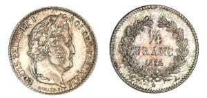 1/4 franc Louis-Philippe I 1832 A (Paris) 1/4 franc Louis-Philippe I 1832 A (Paris)