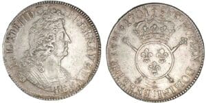 Louis XIV - Ecu aux insignes 1701 A (Paris) Louis XIV - Ecu aux insignes 1701 A (Paris)