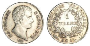 1 franc Napoléon Empereur An 13 I (Limoges) 1 franc Napoléon Empereur An 13 I (Limoges)
