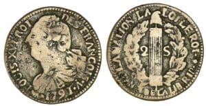 Saint-Domingue (Haïti) - 2 sous - Imitation de la 2 sols constitutionnelle 1791 Saint-Domingue (Haïti) - 2 sous - Imitation de la 2 sols constitutionnelle 1791