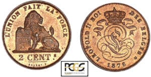 Belgique - 2 centimes 1876